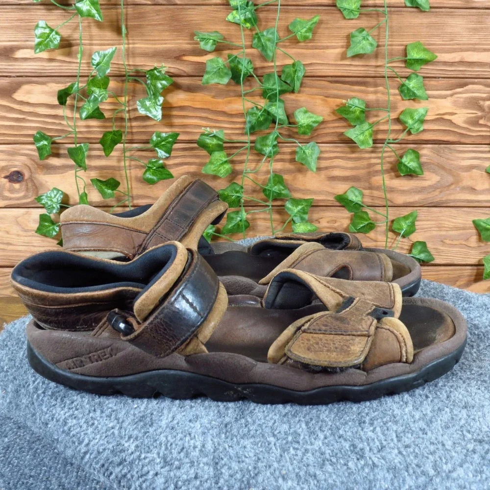 Clarks Air Trek Mens Sport Sandals Size 12 Outdoor‎ Hiking Brown Leather